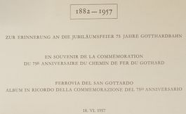 1957 Geschenkheft 75 Jahre Gotthardtunnel sehr Selten Lp