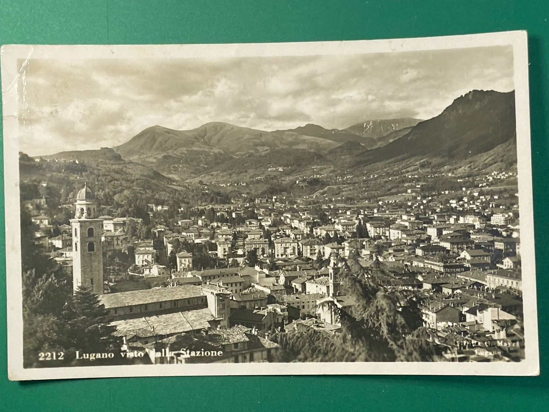 Cartoline postali: Lugano - visto dalla Stazione – Usato da Steg VS venduto da _vinci_