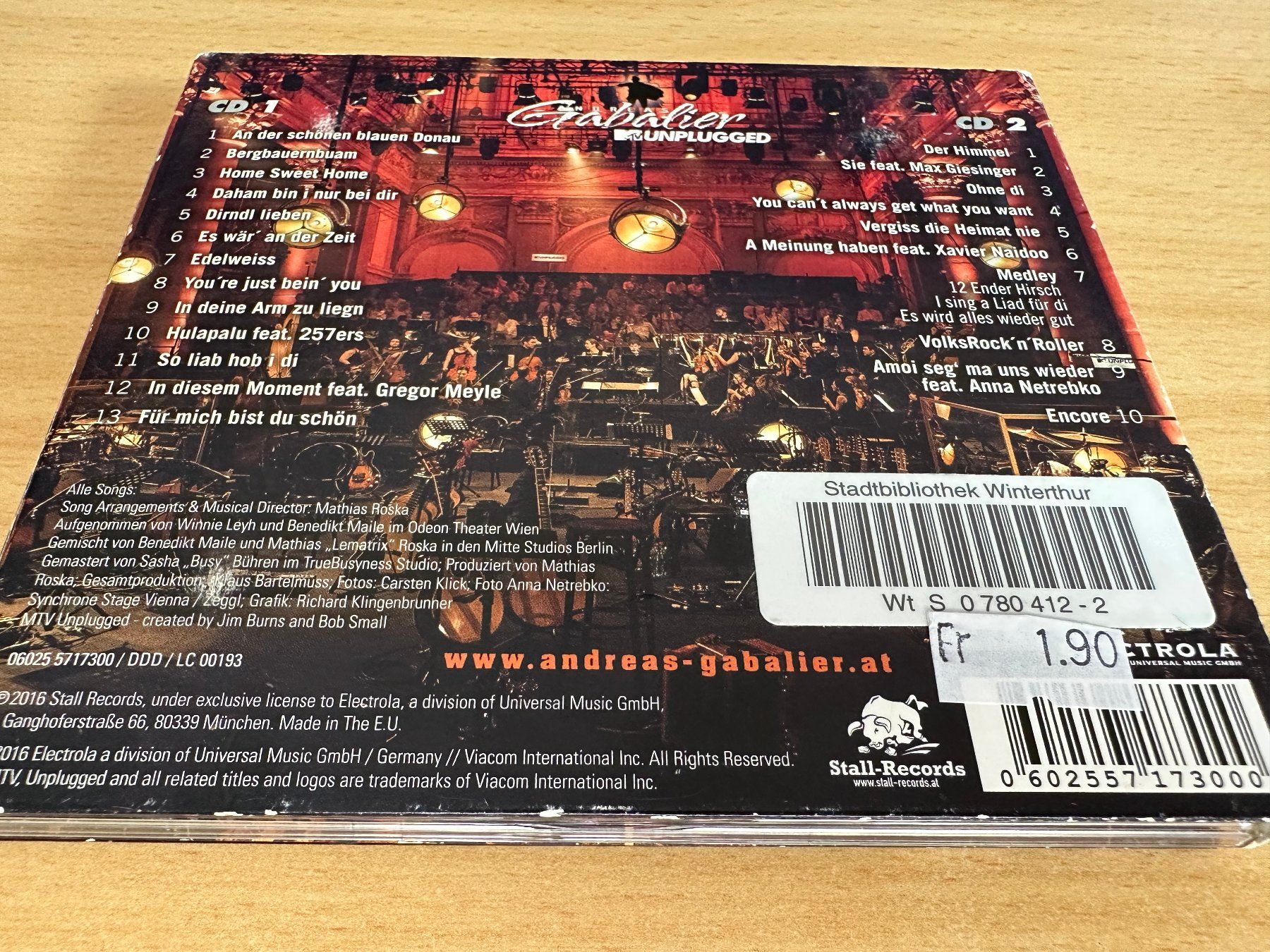 CD: Andreas Gabalier – MTV Unplugged  - 2 CD – Usato da Rikon im Tösstal venduto da Alpenmutz 1