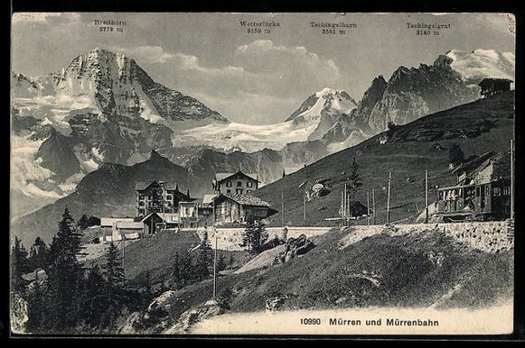 Cartoline postali: AK Mürren, Partei an der Mürrenbahn – Usato da Berlin venduto da bartko-reher