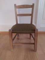Holz-Kinderstuhl mit geflochtenem Sitz - Vintage Look H-58cm