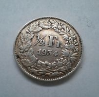 1/2 Franken Silber 1934