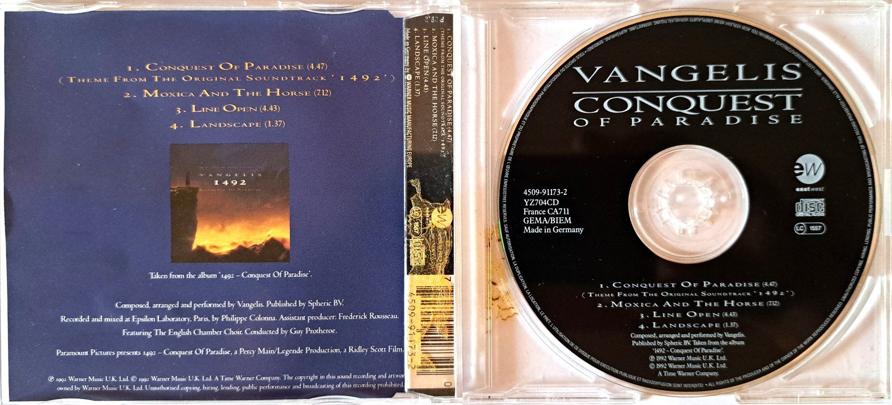 CD: Vangelis - Conquest of Paradise – Usato da Tenniken venduto da mik_6mxg 9
