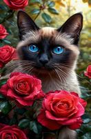 Diamond Painting Siam Katze 30x40 cm