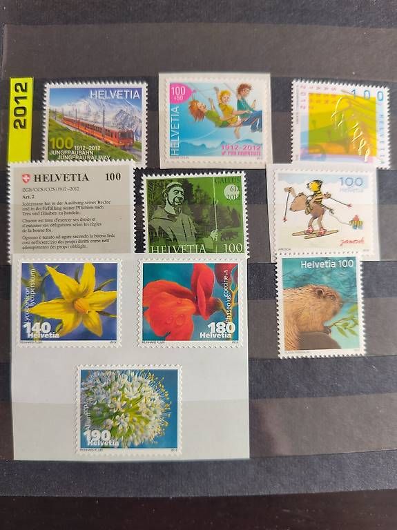 Tutti i francobolli: Jahresserie 2012 Post Briefmarken postfrisch – Nuovo (secondo la descrizione) da Wohlen AG venduto da gnabbr