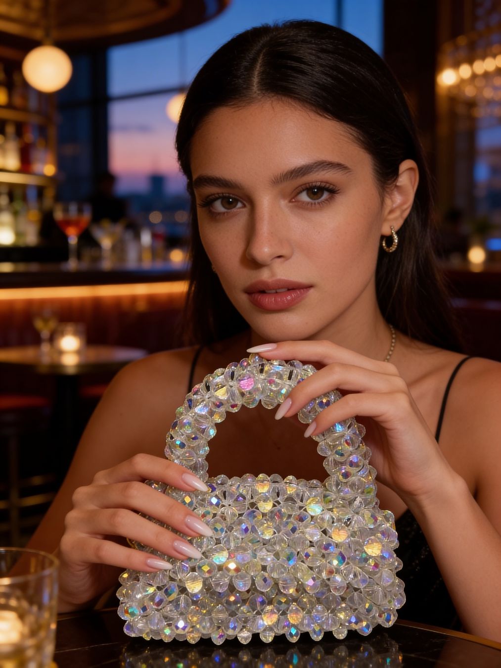 Taschen für Damen: Handmade Funkelnde Handtasche aus Kristallperlen – Neu und originalverpackt aus canobbio von barbarb