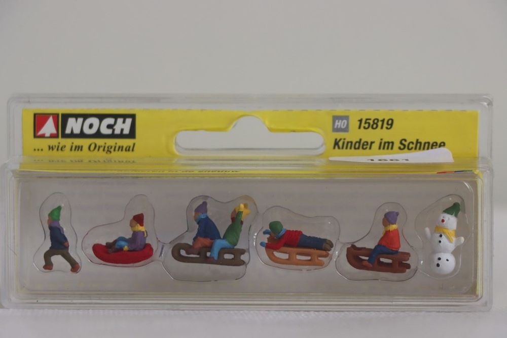 NOCH Kinder Im Schnee Figuren-Set - Winter-Deko Für Modellbahn TT 1:120
