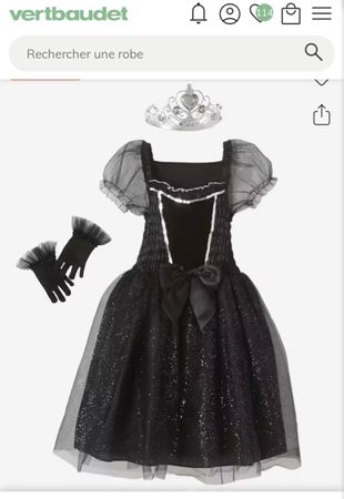 Déguisement NEUF, 5-6 ans, robe à paillettes et Accessoires