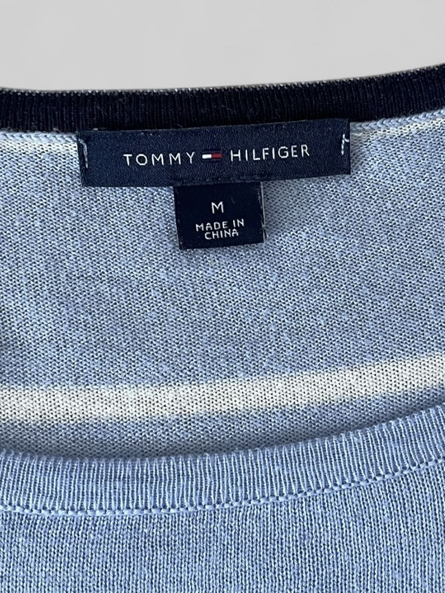 Tommy Hilfiger Maglioni & Felpe: Tommy Hilfiger Damenpullover gestreift Hellblau Gr. M – Usato da Zürich venduto da Recode.Fashion 4