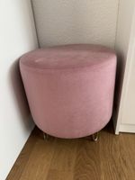 Rosa Samt Pouf