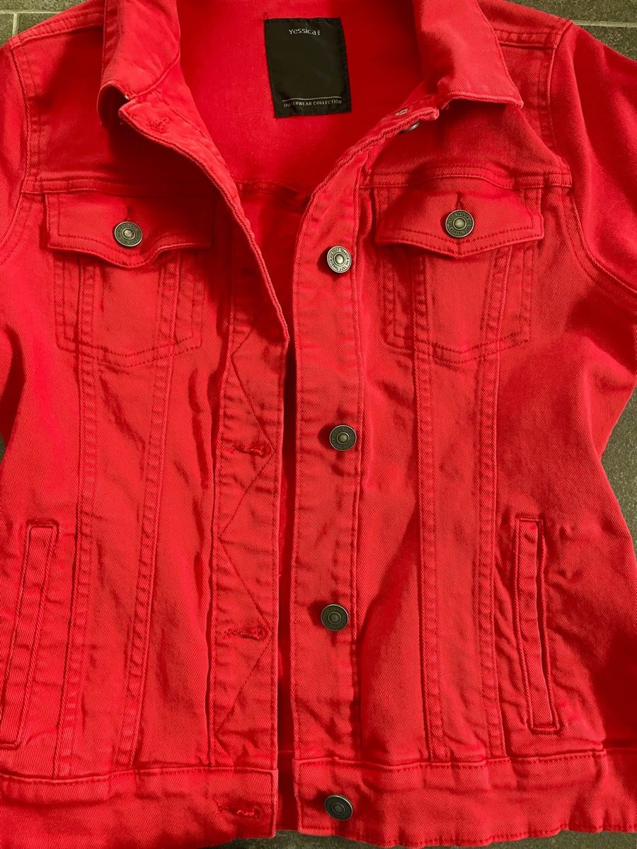 C&A Giacche: wunderschöne Jeansjacke rot - Grösse 38 – Nuovo (secondo la descrizione) da Wohlen AG venduto da pinkyandgreeny 2