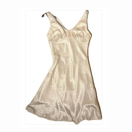 Cream white slip mini dress