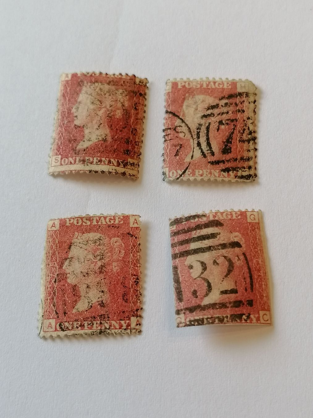 Tutti i francobolli: 4mal One Penny red 1856-81  – Usato da Happerswil venduto da tschergi