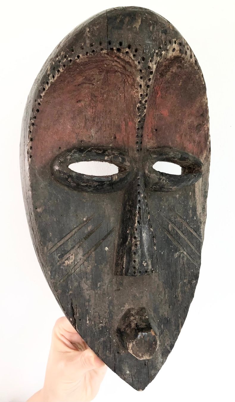 Skulpturen & Statuen: Rarität seltene alte Mahongwe Maske Gabun Höhe 35 cm Top – Gebraucht aus Rüthi (Rheintal) von Kunsthaus777 1