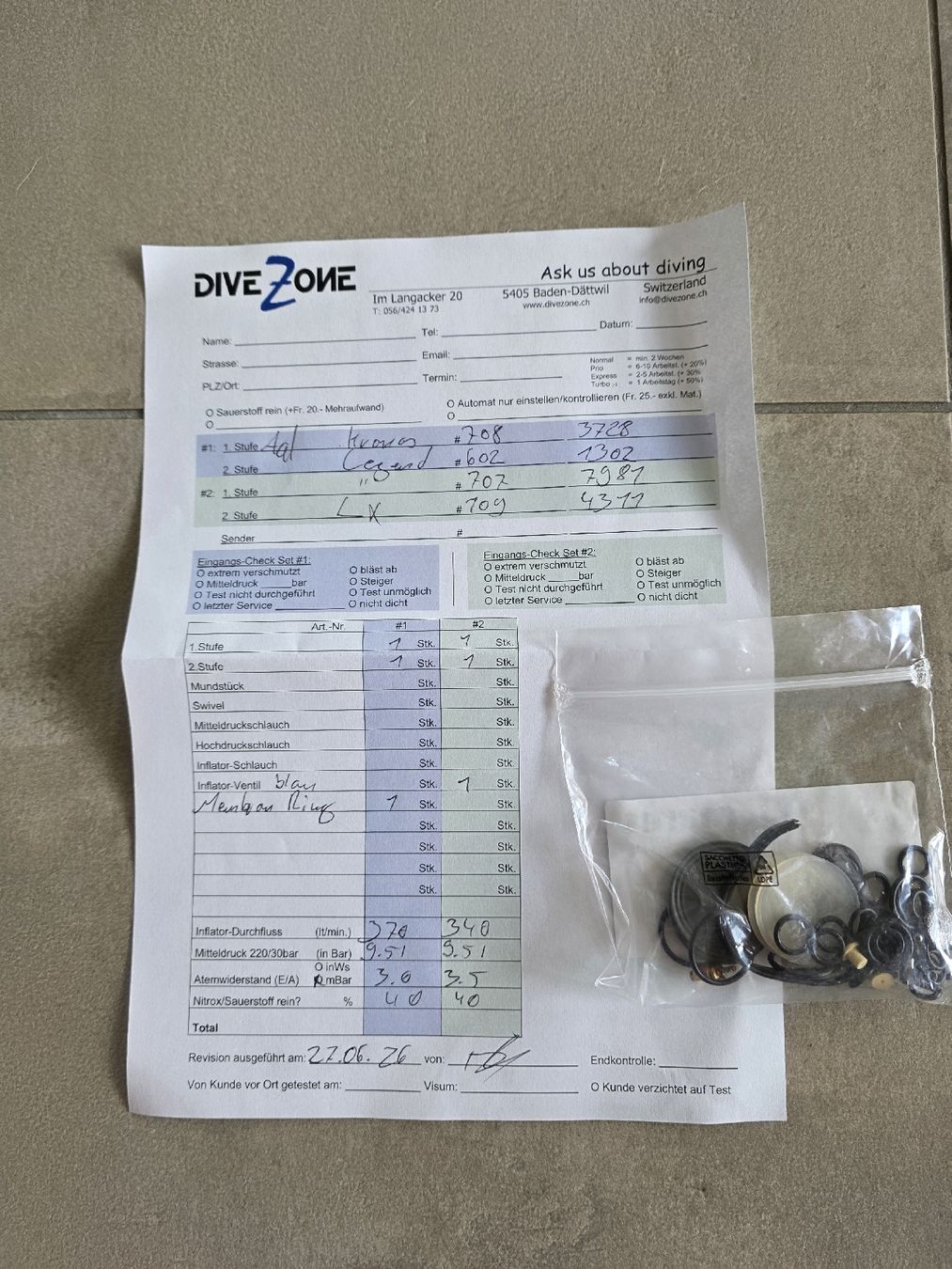 Apeks Respiratori & Giubbotti: Aqualung Legend Atemregler DIR config, revidiert  – Usato da Remetschwil venduto da Schnickian 6