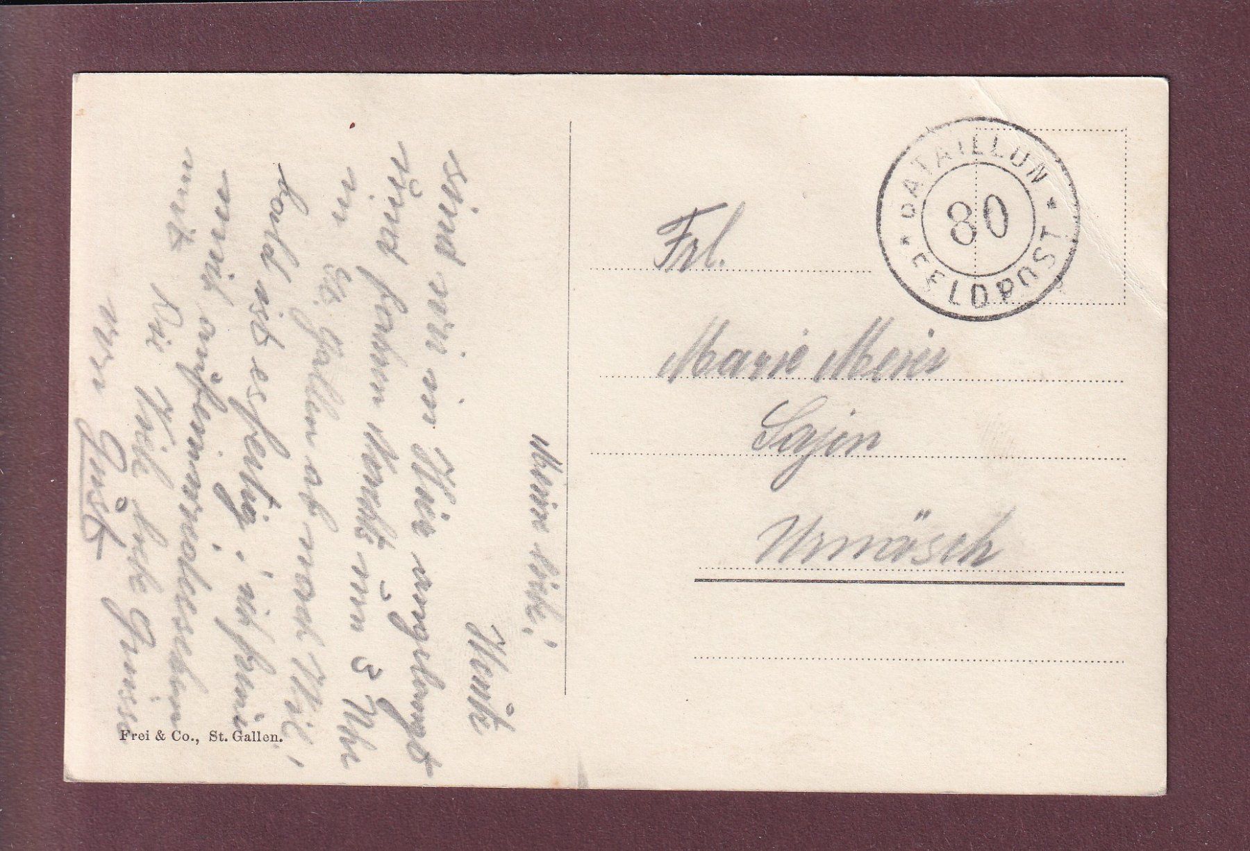 Cartoline postali: TROGEN - Dorfplatz - Feldpost // Falte // – Usato da Pully venduto da nicecards 1