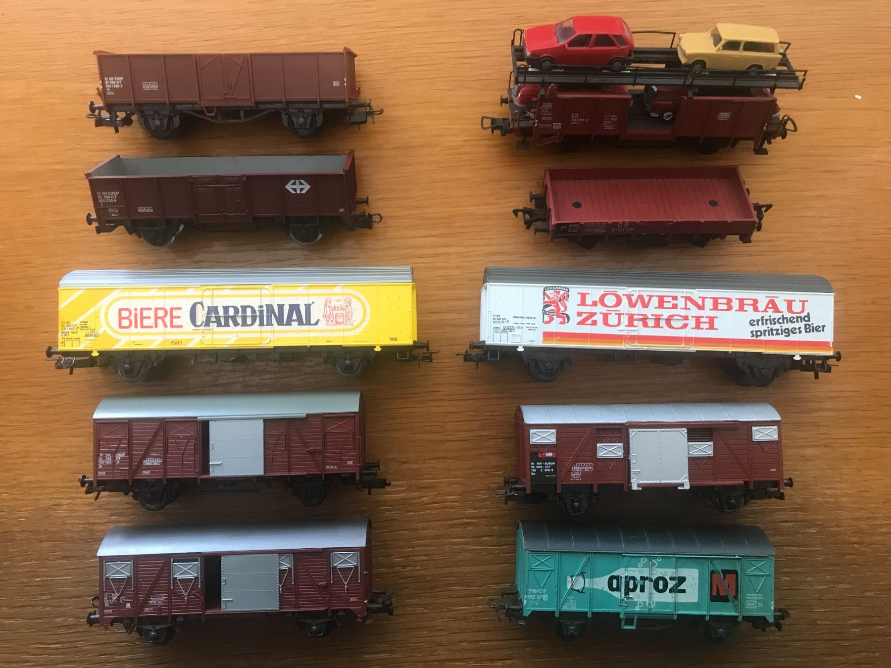 Roco Modelleisenbahnen: Sammelsurium 10x SBB/DB Güterwagen – Gebraucht aus Luzern von mey_s13