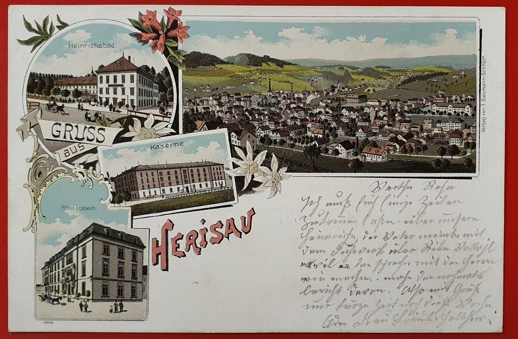 Cartoline postali: Gruss aus Herisau 1902 – Usato da Kreuzlingen venduto da Rschweiz1