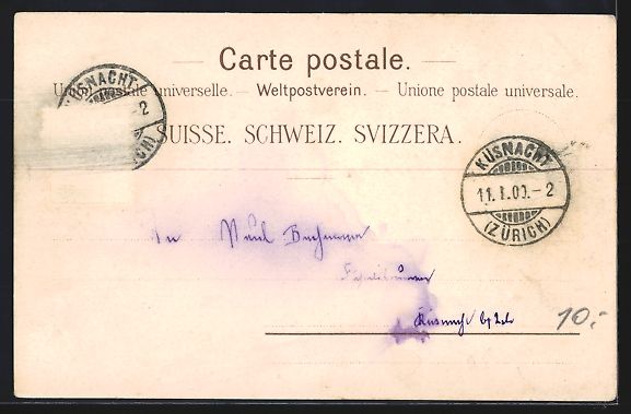 Ansichtskarten: Litho Interlaken, Dennler-Bitter-Quelle  – Gebraucht aus Berlin von bartko-reher 1