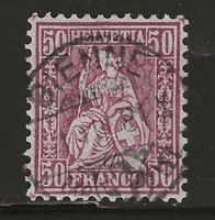 1881 : Sitzende Helvetia Nr. 51 - Vollstempel, KP 800.-