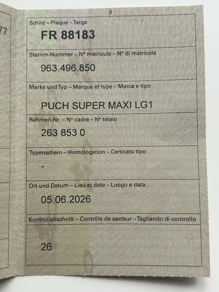 Puch Ciclomotori: Puch Maxi - Mit Ausweis – Usato da Biel/Bienne venduto da InterEngine 7