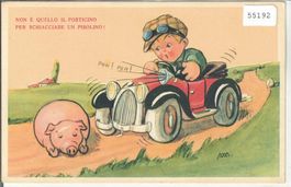 Das schlafende Schwein vor dem Auto