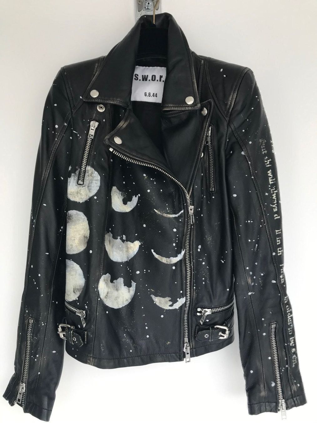 Giacche: Lederjacke schwarz, Gr. IT42, Unikat – Nuovo (secondo la descrizione) da Kilchberg venduto da boudoir076