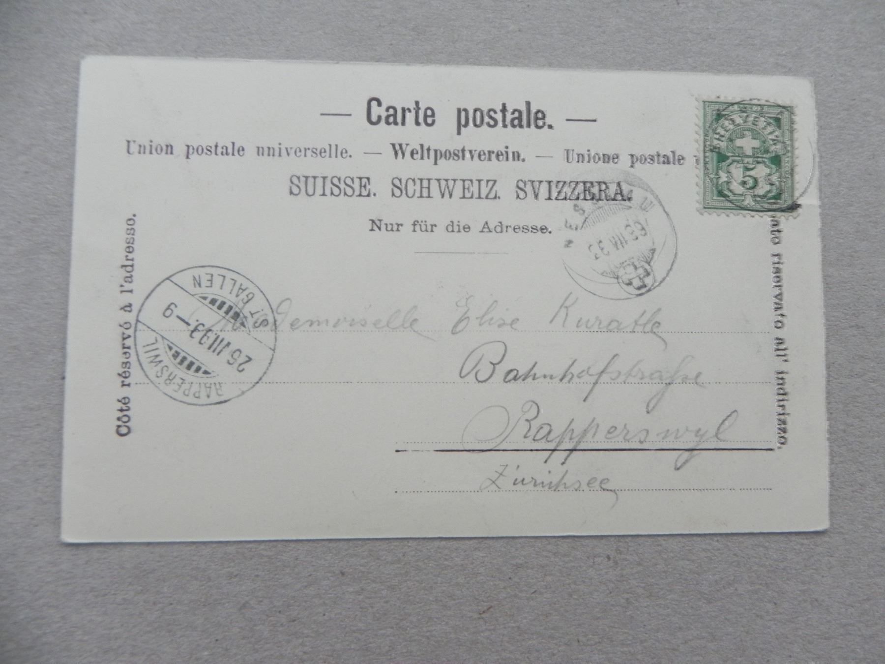 Cartoline postali: Ansichtskarte Nesslau SG 1899 – Usato da Siebnen venduto da krimsie 1