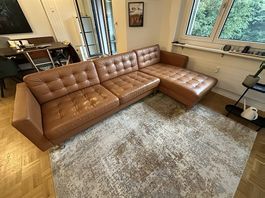 Ledersofa Echtleder 4-Sitzer Couch IKEA LANDSKRONA