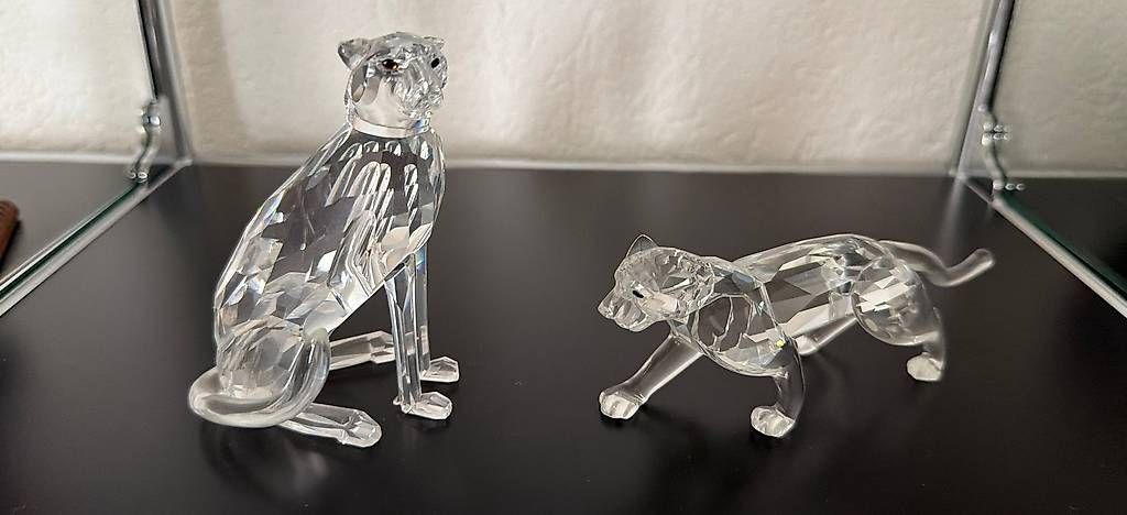 Statuette: Zwei Swarovski Kristall Löwen – Usato da Weggis venduto da urs_rj7p