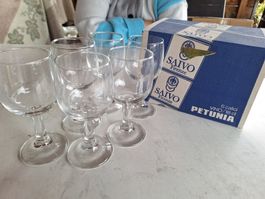 6 STK WEISSWEINGLÄSER PETUNIA