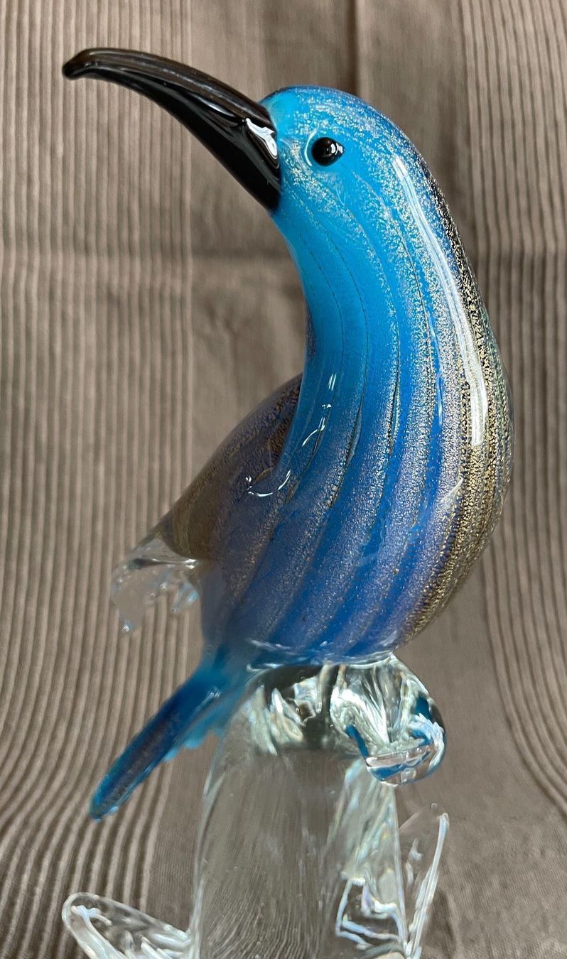 Murano Figuren: Eisvogel Glas von Murano blau gold – Neu (gemäss Beschreibung) aus Bern von Chraebu2 9