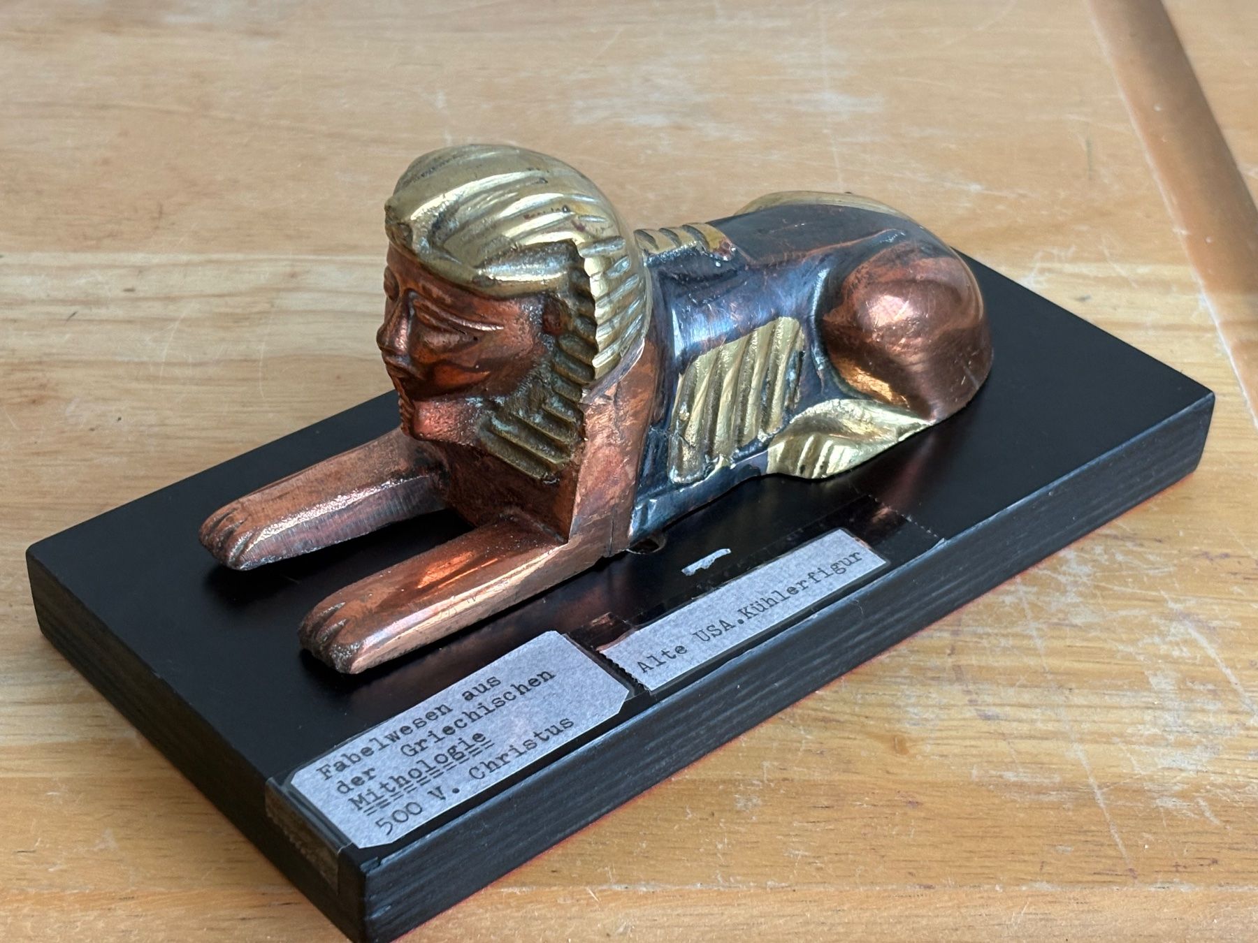 Statuette: Antike Sphinx Figur, Kühlerfigur, Bronze/Kupfer – Usato da Frick venduto da Rukki 3