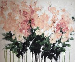 Tableau contemporain « Brume florale II » - Marius L. Jensen