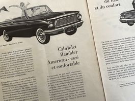 Rambler Cars - 4 alte Werbungen / Ancienne réclames 1958/61