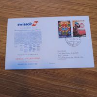 Luftpost Brief Genève Philadelphia Swissair 1990