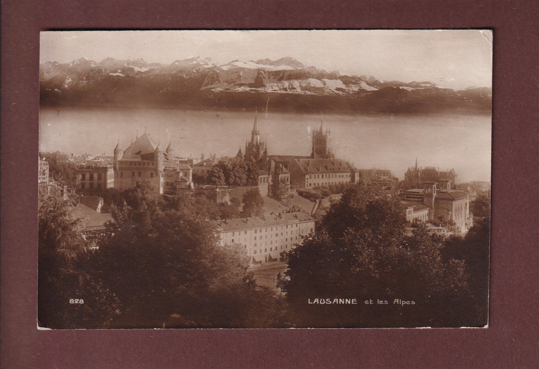 Cartoline postali: LAUSANNE et les alpes - 1921 – Usato da Pully venduto da nicecards