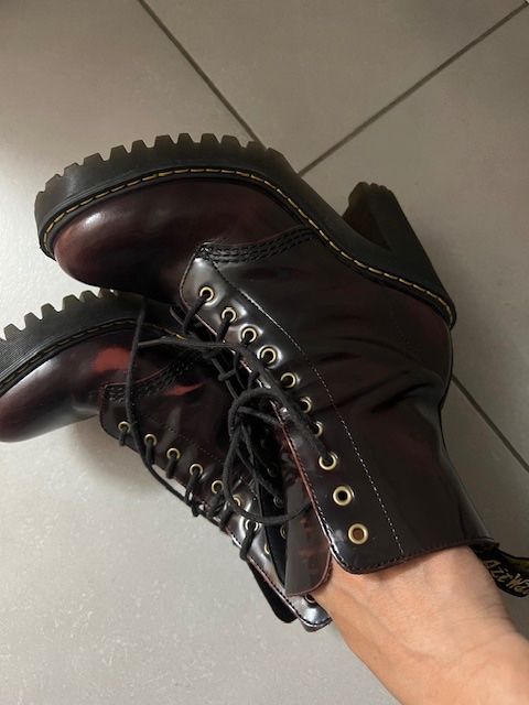 Dr. Martens Scarpe da donna: Dr. Marten Stiefel. Gr 37 dunklerots Leder – Nuovo (secondo la descrizione) da Neerach venduto da romiping 1