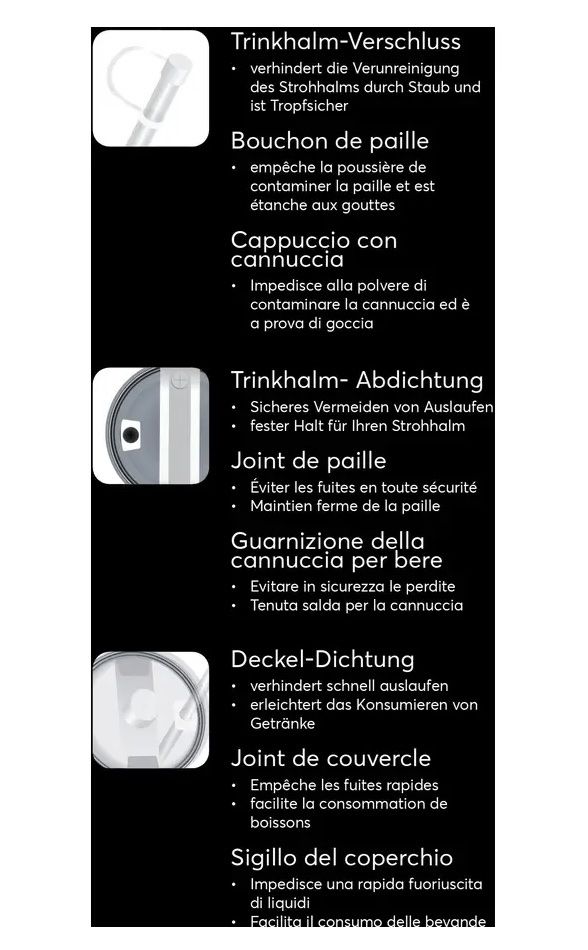 Tazze: Weisser Thermobecher mit Strohhalm, neu & OVP! – Nuovo e nell'imballaggio originale da Eich venduto da ka_st 3
