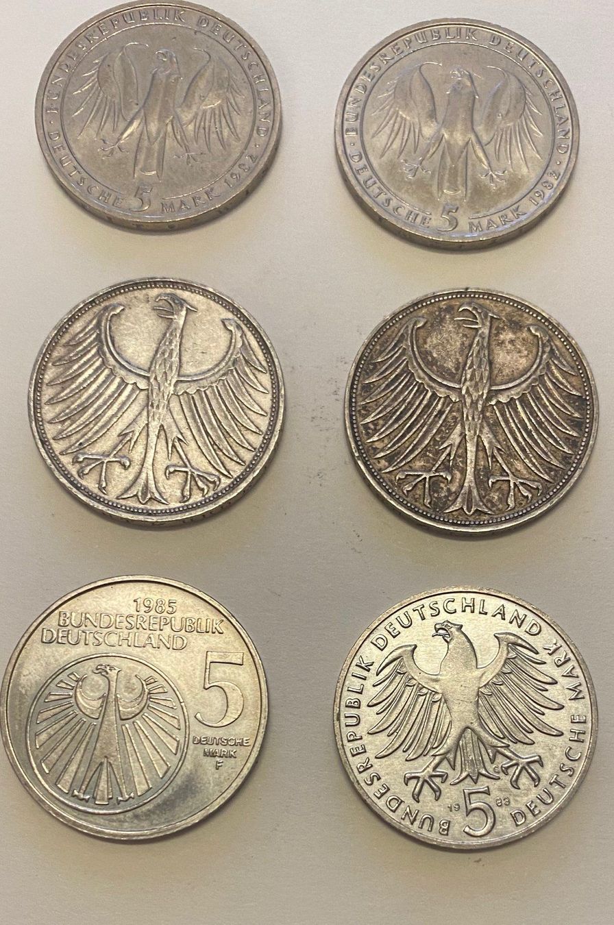 Tutti le monete: 11 pièces de 5 mark commémoratives en argent – Usato da Carouge GE venduto da Pierre48 4