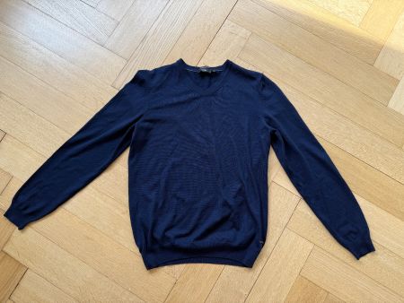 Hugo Boss - Pull col V - laine merinos - S