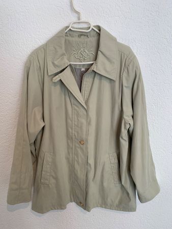 Vintage Lineav Velour Mantel Jacke mint grün Gr. L / XL / 40
