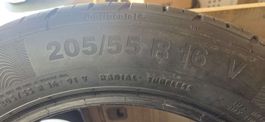 4x Continental 205/55 R16 91V Occasion zwischen 6-7mm