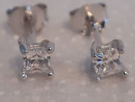 Ohrstecker Silber 925 Zirkonia weiss 3mm