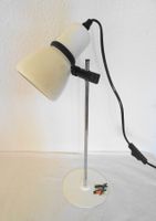 80er Jahre Spotlampe Tischlampe weiss Metall verstellbar
