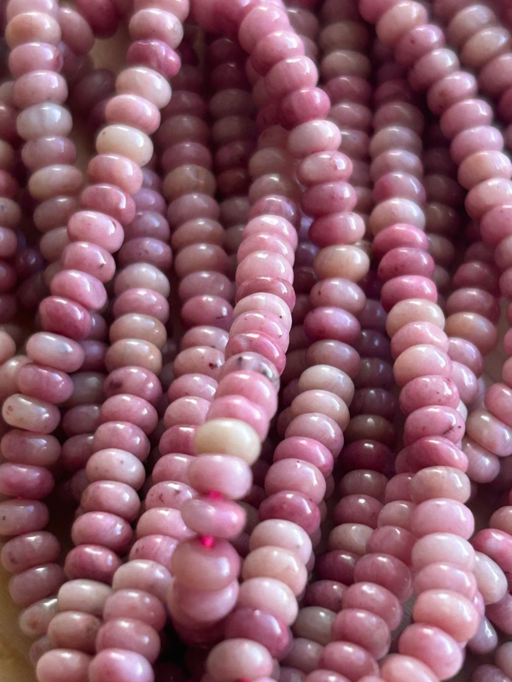 Pietre preziose: Strang echte Rhodonite rondelle 2 x 4 mm – Nuovo e nell'imballaggio originale da Niederrohrdorf venduto da Ytobi