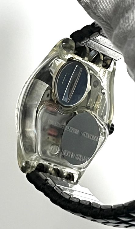 Coole Swatch Music Call Uhr, Kultuhr mit schwarzem Armband! 6