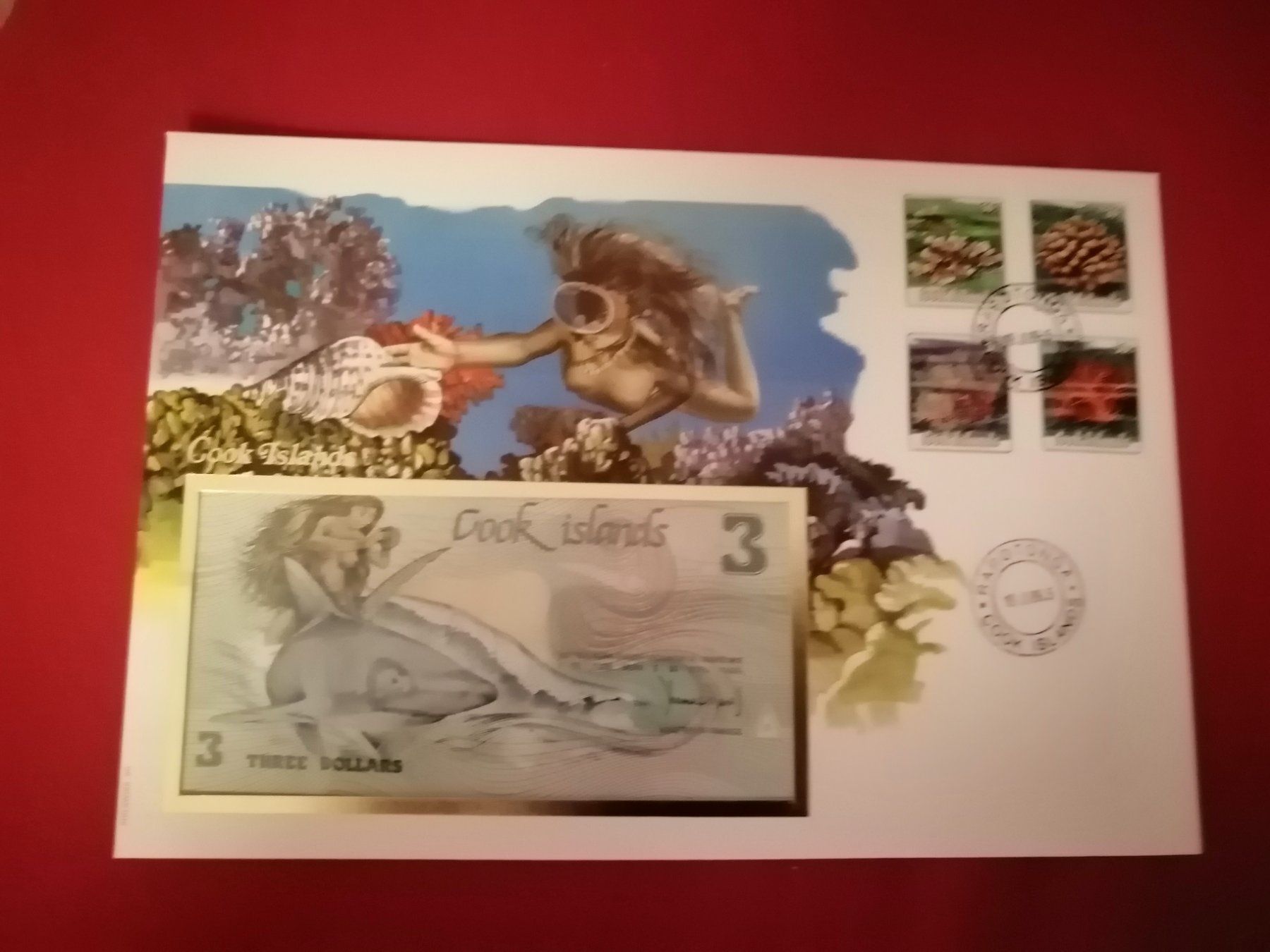 Banconote: Notenbrief Cook Island 1989 – Usato da Nunningen venduto da mochflo