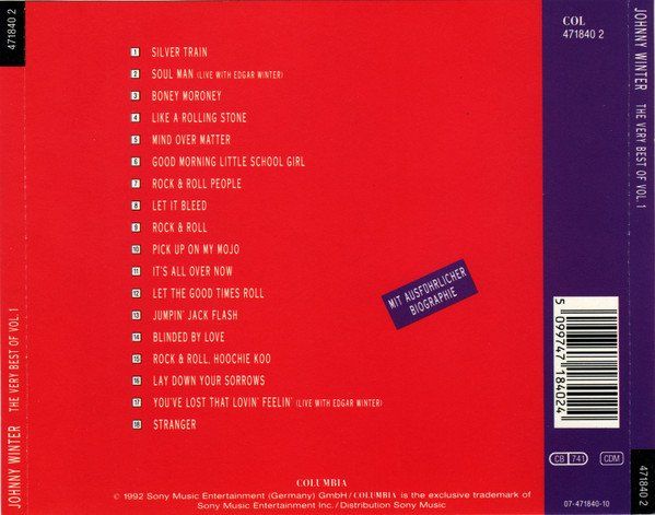 CDs: Johnny Winter THE VERY BEST OF  Edgar Winter CD – D'occasion à Kandergrund par Sososo 1