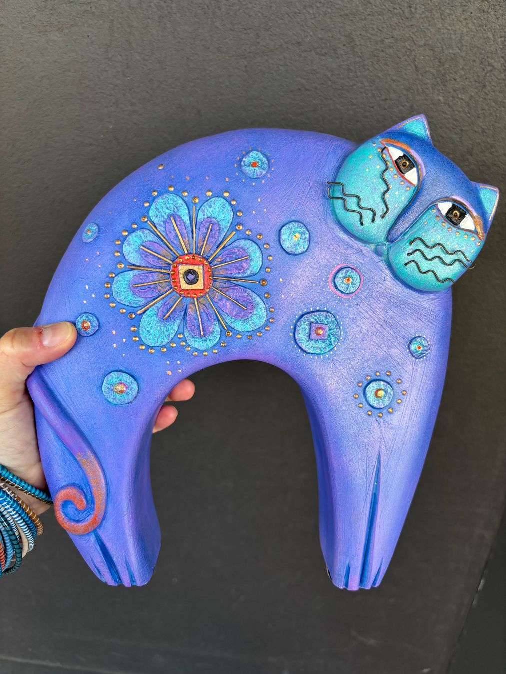 Sculture & Statue: 1999 authentic signed and stamped Laurel Burch cat – Usato da Steinhausen venduto da ChromeVintage